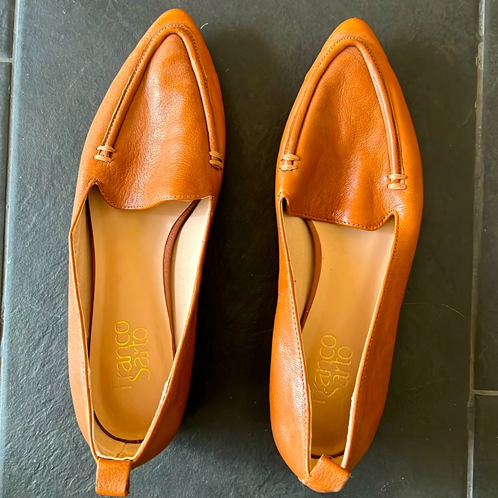 Franco Sarto, Size 8, Camel loafers. Great condition.
